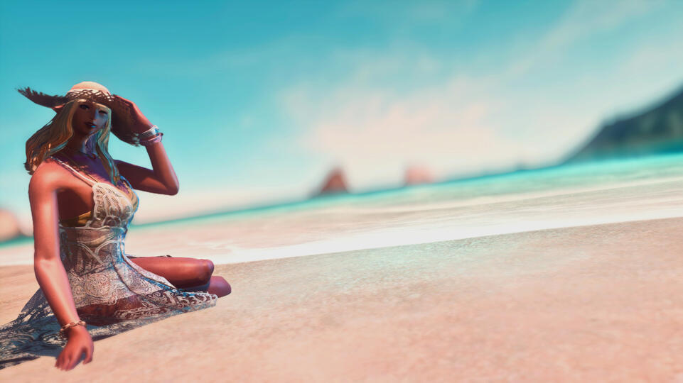 relaxing by the ocean